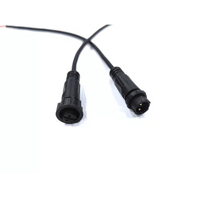 M12 preto 4 Pin Waterproof Cable Connector 250V avaliou o homem da tensão