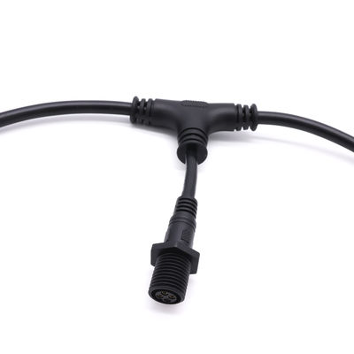 O tipo preto uso impermeável CCC do PVC T do cabo do conector M16 IP67 certificou