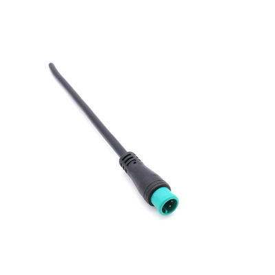 Uso impermeável do Pin IP65 Ebike do preto M8 6 do conector de cabo do PVC