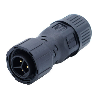 M16 Tipo de parafuso IP68 Conectores de tomada impermeáveis masculino e feminino para iluminação LED exterior