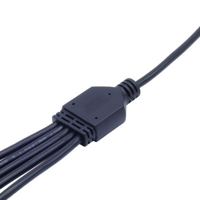 Conector preto IP67 à prova d'água com classificação de corrente 8A tipo Y para aplicações de 250 V