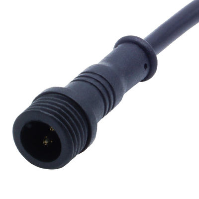 PA66 Conector impermeável tipo parafuso M12 cabeça de cotovelo para energia elétrica IP68